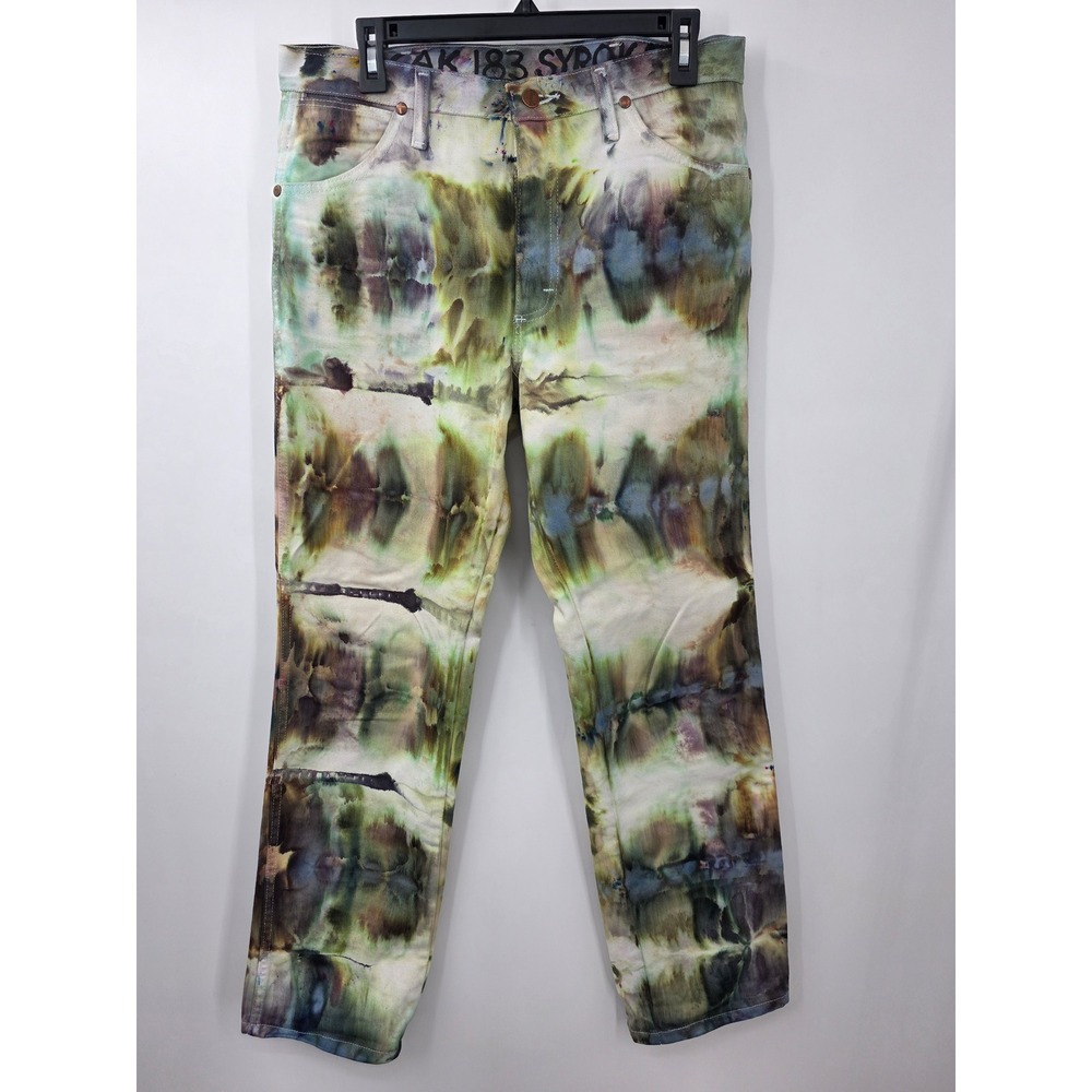 Wrangler 936WHI Custom Zak Syroka Hand Dye Cowboy Cut Jeans Mens Multi 32x32